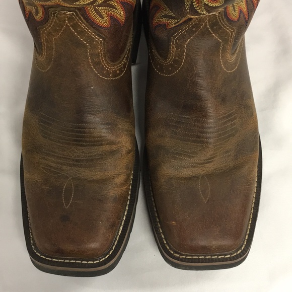 Justin Mens Authentic Leather Boots 9EE - Picture 6 of 7